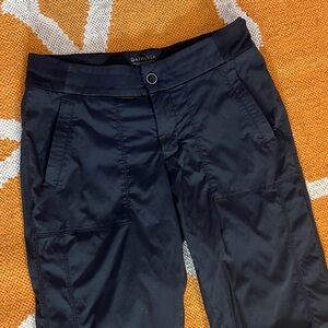 Athleta woman's black nylon jogger pants size 2
